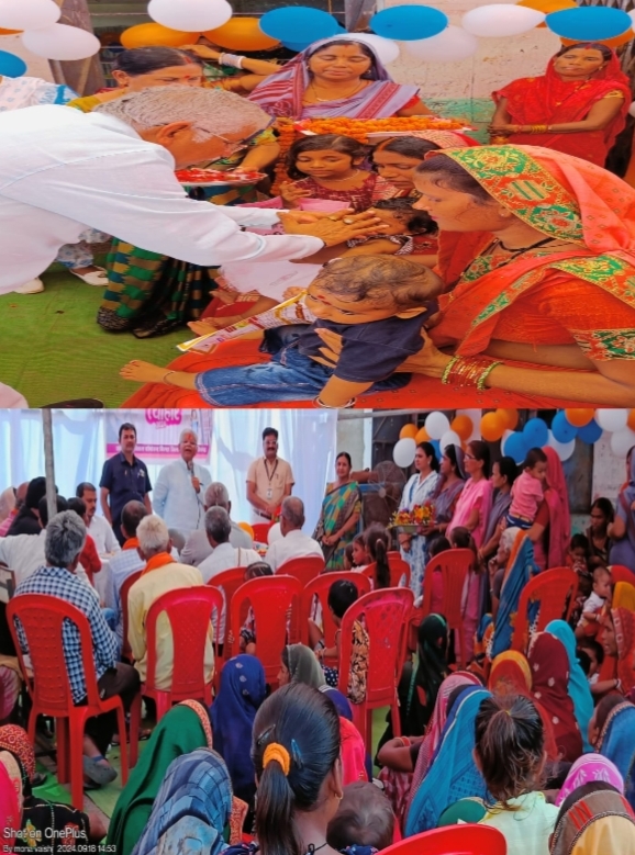 राष्ट्रीय पोषण माह के तहत मनाया जा रहा वजन तिहार